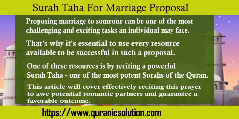 Surah Taha For Marriage Proposal